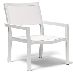 Jace Industrial Grey Performance Sling Outdoor Lounge Arm Chair|