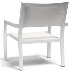 Jace Industrial Grey Performance Sling Outdoor Lounge Arm Chair|