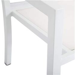 Jace Industrial Grey Performance Sling Outdoor Lounge Arm Chair|