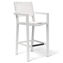 Jace Industrial Grey Performance Sling Outdoor Bar Stool|