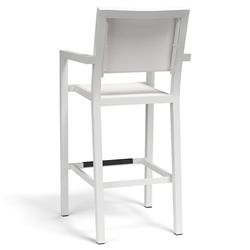 Jace Industrial Grey Performance Sling Outdoor Bar Stool|