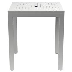 Jace Industrial Frost Aluminum Outdoor Dining Bar Table - 36"W|