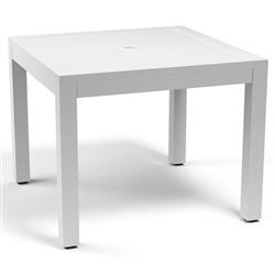 Jace Industrial Frost Aluminum Square Outdoor Dining Table - 36"W|