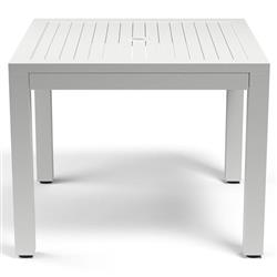 Jace Industrial Frost Aluminum Square Outdoor Dining Table - 36"W|