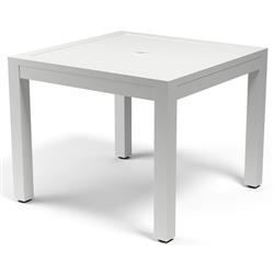 Jace Industrial Frost Aluminum Square Outdoor Dining Table - 36"W|