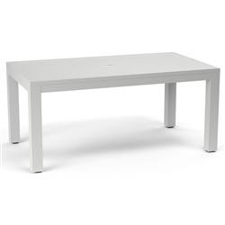 Jace Industrial Frost Aluminum Rectangular Outdoor Dining Table - 64"W|