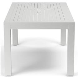 Jace Industrial Frost Aluminum Rectangular Outdoor Dining Table - 64"W|