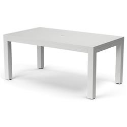 Jace Industrial Frost Aluminum Rectangular Outdoor Dining Table - 64"W|