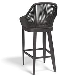 Levi Coastal Grey Performance Charcoal Grey Aluminum Outdoor Bar Stool|