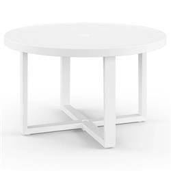 Roman Industrial Aluminum Outdoor Dining Table - Small - 50"W|