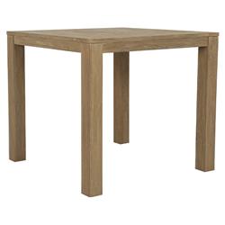 Amina Coastal Natural Teak Wood Square Outdoor Side End Table|