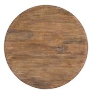 Jacob Rustic Lodge Washed Wood Round Drum Coffee Table - Small|