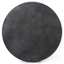 Bailey Industrial Loft Grey Aluminum Round Drum Outdoor End Table|