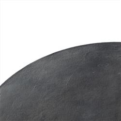 Bailey Industrial Loft Grey Aluminum Round Drum Outdoor End Table|