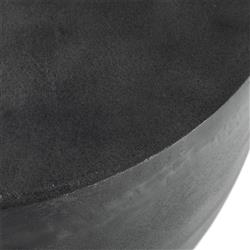 Bailey Industrial Loft Grey Aluminum Round Drum Outdoor End Table|