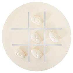 Harlow Coastal Off White Resin Tic-Tac-Toe Game|