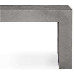 Leilani Industrial Loft Grey Concrete Outdoor Bench|