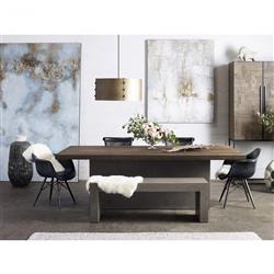 Leilani Industrial Loft Grey Concrete Outdoor Bench|