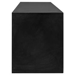 Leilani Industrial Loft Black Concrete Outdoor Bench|