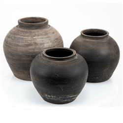 Alexandra Modern Classic Grey Pottery Vintage Water Jar - Extra Small|