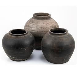 Alexandra Modern Classic Grey Pottery Vintage Water Jar - Extra Small|