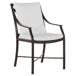 Monaco French Slate Grey Aluminum Outdoor Dining Arm Chair|
