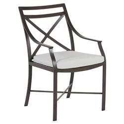 Monaco French Slate Grey Aluminum Outdoor Dining Arm Chair|
