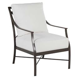 Monaco French Slate Grey Aluminum Outdoor Lounge Arm Chair|