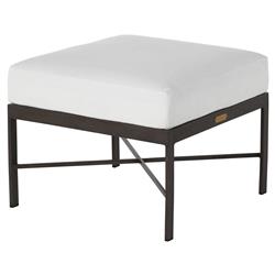 Monaco French Slate Grey Aluminum Performance Outdoor Ottoman|