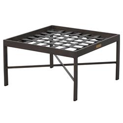 Monaco French Slate Grey Aluminum Performance Outdoor Ottoman|