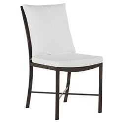 Monaco French Slate Grey Aluminum Outdoor Dining Side Chair|