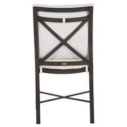 Monaco French Slate Grey Aluminum Outdoor Dining Side Chair|
