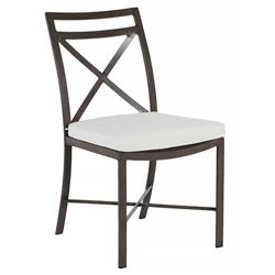 Monaco French Slate Grey Aluminum Outdoor Dining Side Chair|