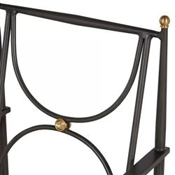 Roma Slate Grey Gold Aluminum White Cushion Outdoor Dining Chair|