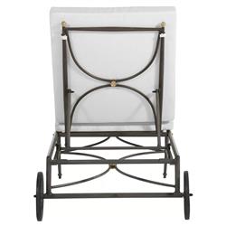 Roma Slate Grey Aluminum White Cushion Outdoor Chaise Lounge|