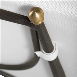 Roma Slate Grey Aluminum White Cushion Outdoor Chaise Lounge|