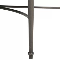 Roma Slate Grey Aluminum White Cushion Outdoor Chaise Lounge|