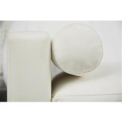 Kelly Modern Classic White Performance Cushioned Grey Oak Frame Bedroom Bench|