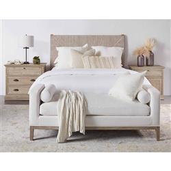 Kelly Modern Classic White Performance Cushioned Grey Oak Frame Bedroom Bench|