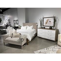 Laurice French Country Woven Abaca Rope Mahogany Platform Bed - Queen|