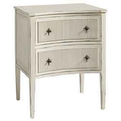Lanie French Country Grey Mahogany 2 Drawer Nightstand|