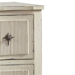 Lanie French Country Grey Mahogany 2 Drawer Nightstand|