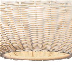 Vista White Woven Outdoor Chandelier|