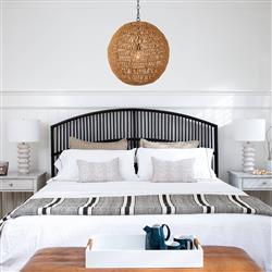 Nova White Wood Table Lamp|