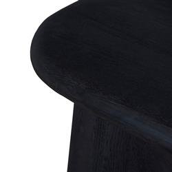 Laura Rustic Lodge Black Oak Wood Round Edge Classic Dining Table - 96"W|