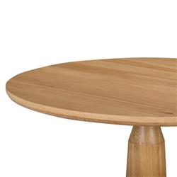 Rowel Rustic Lodge Brown Oak Wood Round Dining Counter Table - 36"W|
