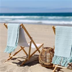 Pampa Modern Green Cotton Handwoven Throw Blanket|