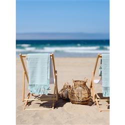 Pampa Modern Green Cotton Handwoven Throw Blanket|