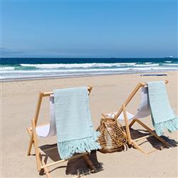 Pampa Modern Green Cotton Handwoven Throw Blanket|