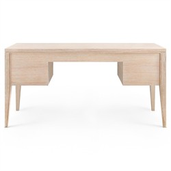 Paola French Country Brown Oak Wood 5-Drawer Desk|